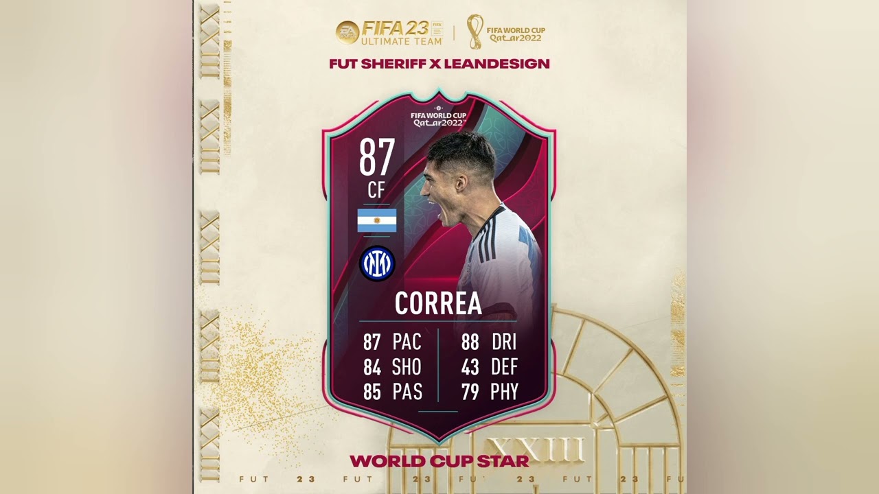 Correa World Cup Star Argentina Card & Stats - FIFA 23