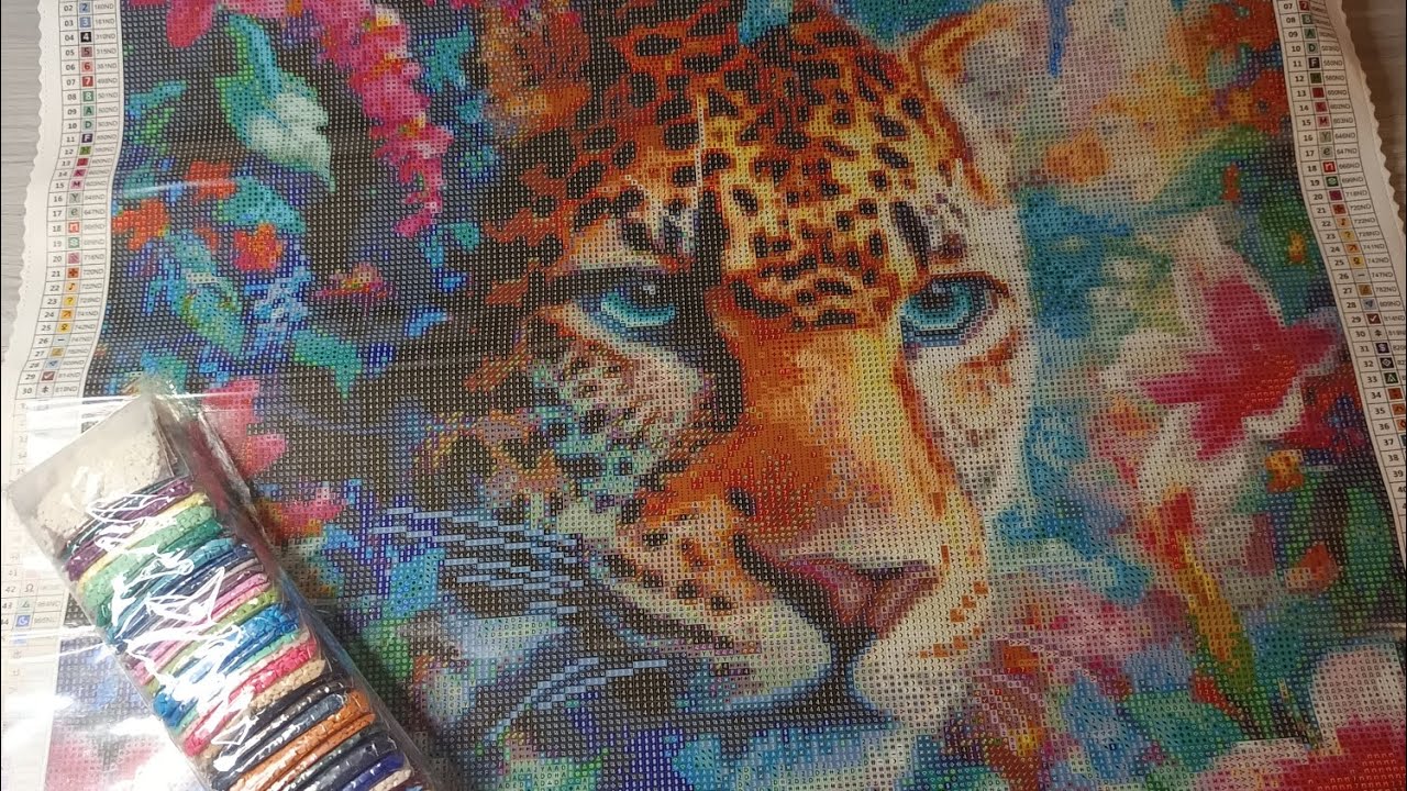 DiaPop Leopard im Paradiesgarten🌺🌺🌸🐯