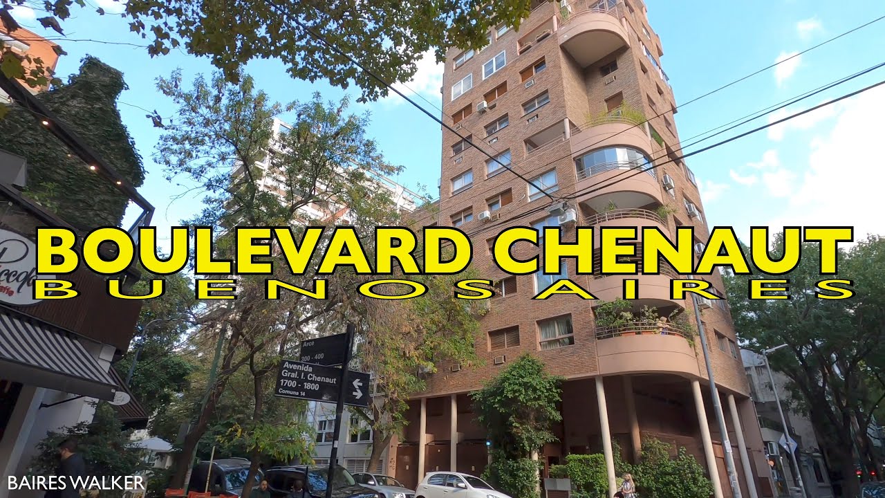 [4K] Buenos Aires Walk - Boulevard Chenaut /Av.Gral. Indalecio Chenaut (Las Cañitas) - Buenos Aires