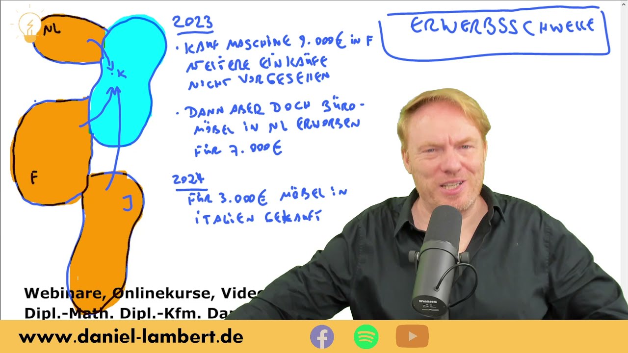 Erwerbsschwelle ✅ innergemeinschaftlicher Erwerb - Onlinekurs Umsatzsteuer