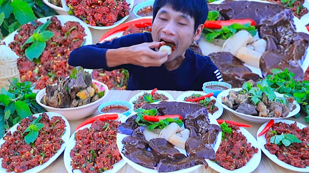 ก้อยขมต้มแซ่บแกล้มลูกโดดผักสดแซ่บคักอีหลีครับพี่น้องMUKBANG EATING SHOW/โก้อีสานพาแดก