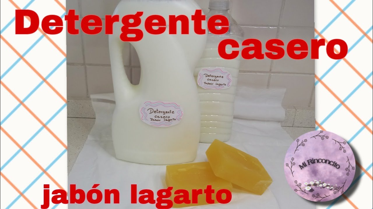 Detergente líquido  casero con jabón Lagarto