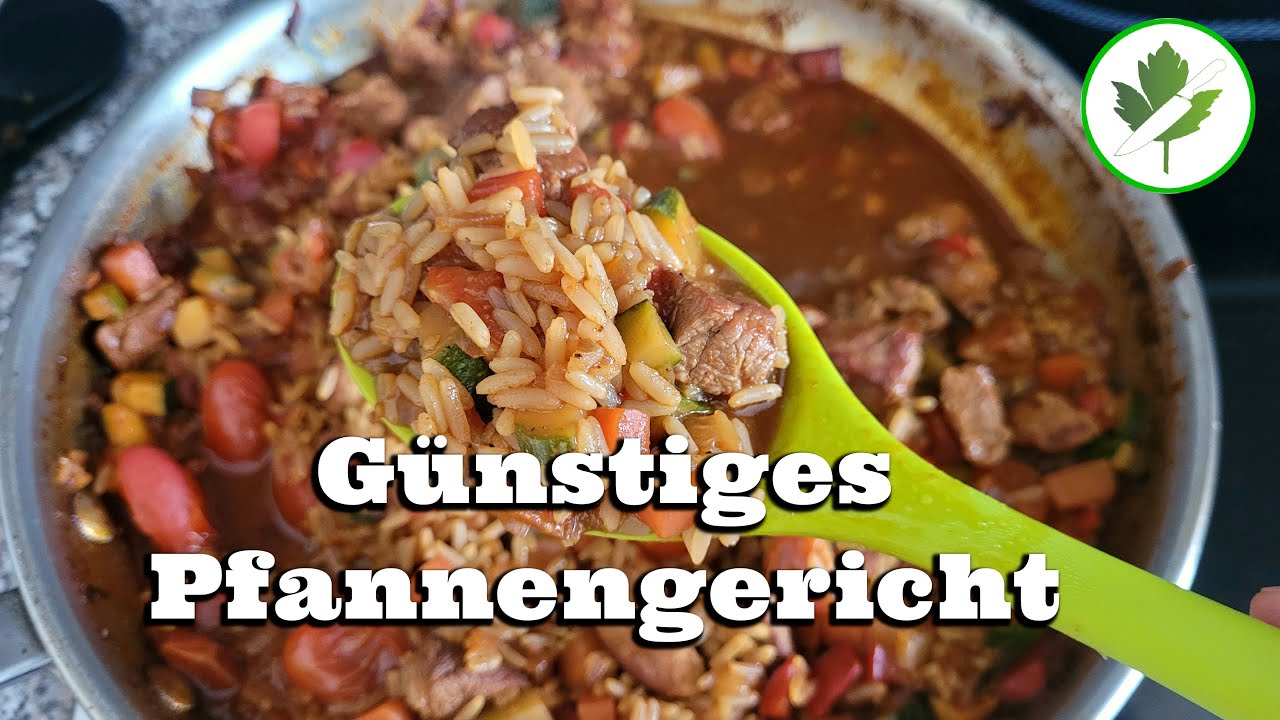 Deftiges Reisfleisch mit Gem&uuml;se 👉 Ein g&uuml;nstiges Pfannengericht