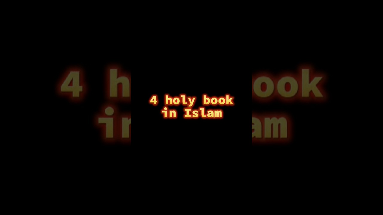 4 Holy books in Islam😇😇
