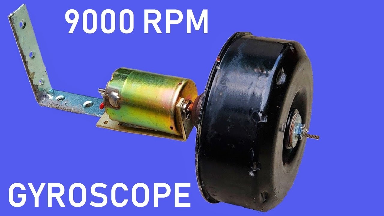 9000 RPM - 12V DC Motor Powered Electric Gyroscope DIY