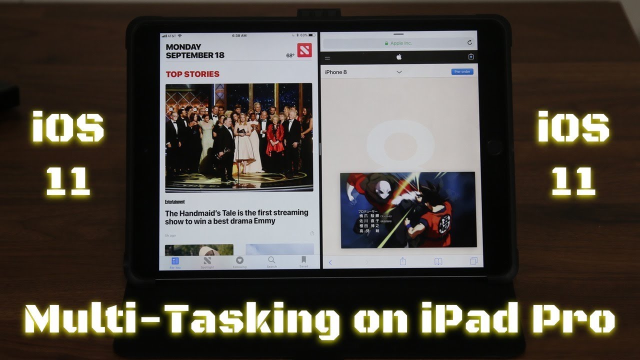 Split-Screen Multitasking on iOS 11 running on iPad Pro - Superb!