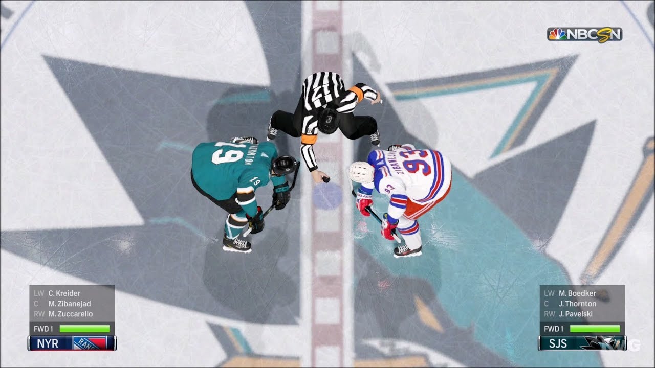 NHL 18 - San Jose Sharks vs New York Rangers - Gameplay (HD) [1080p60FPS]