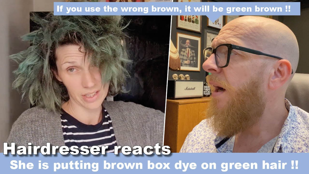 Brown Box Dye Over Green Hair?! Hairdresser Reacts to Epic Hair Fails!