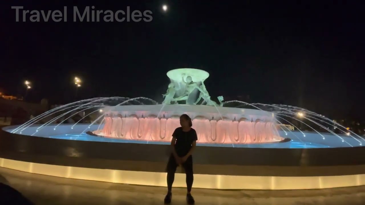 @TRAVELMIRACLES #youtube#Vallrtta water fountain ⛲️ in the night#Travel