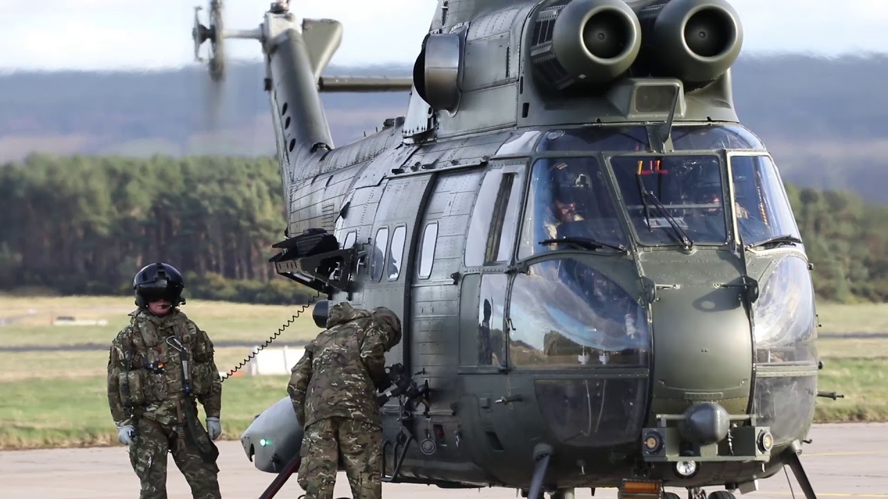RAF PUMA helicopters arrive at Kinloss to help tackle Coronavirus