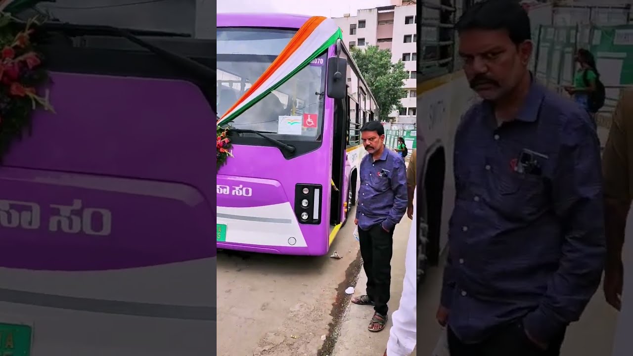 BMTC New electric bus First spotted on Road #bmtc #bangalore #electric #electric_bus #switch