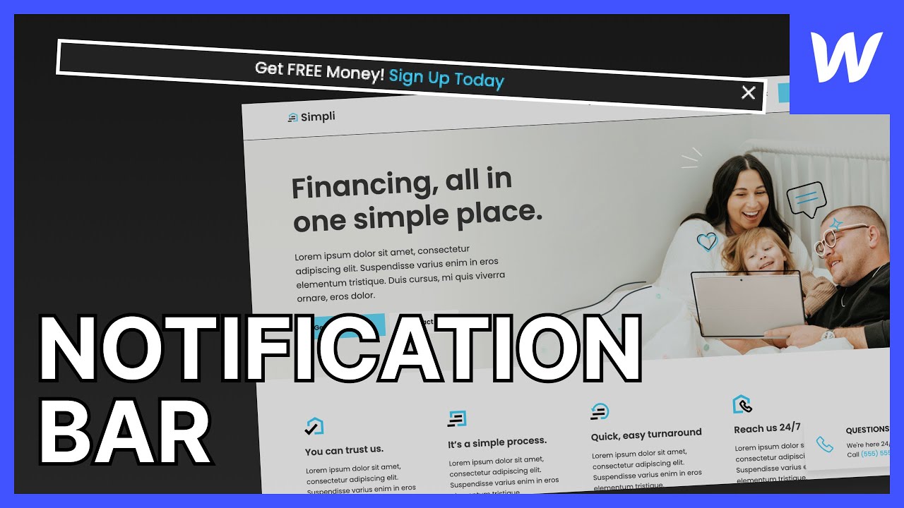 Create a Notification Bar in Webflow - Webflow Beginner Tutorial