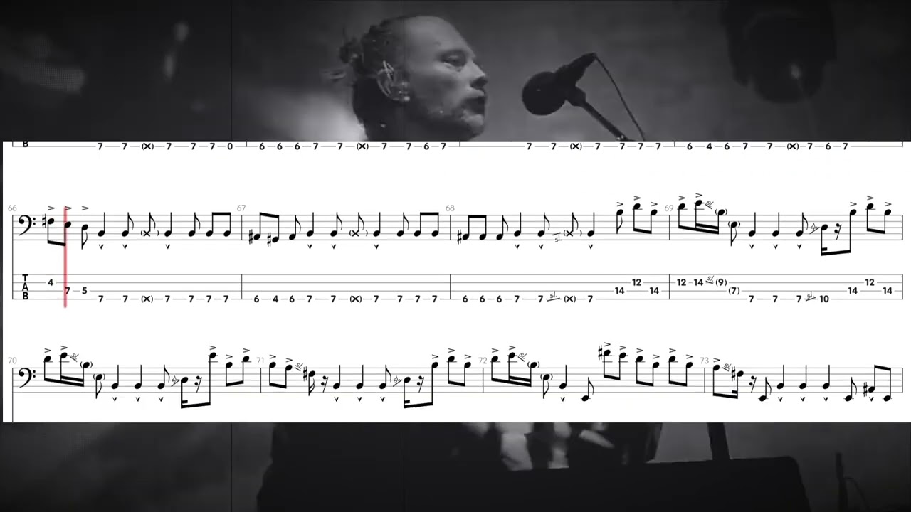 Radiohead LIVE BASS TAB - Ful Stop - Gdynia - 28/06/2017