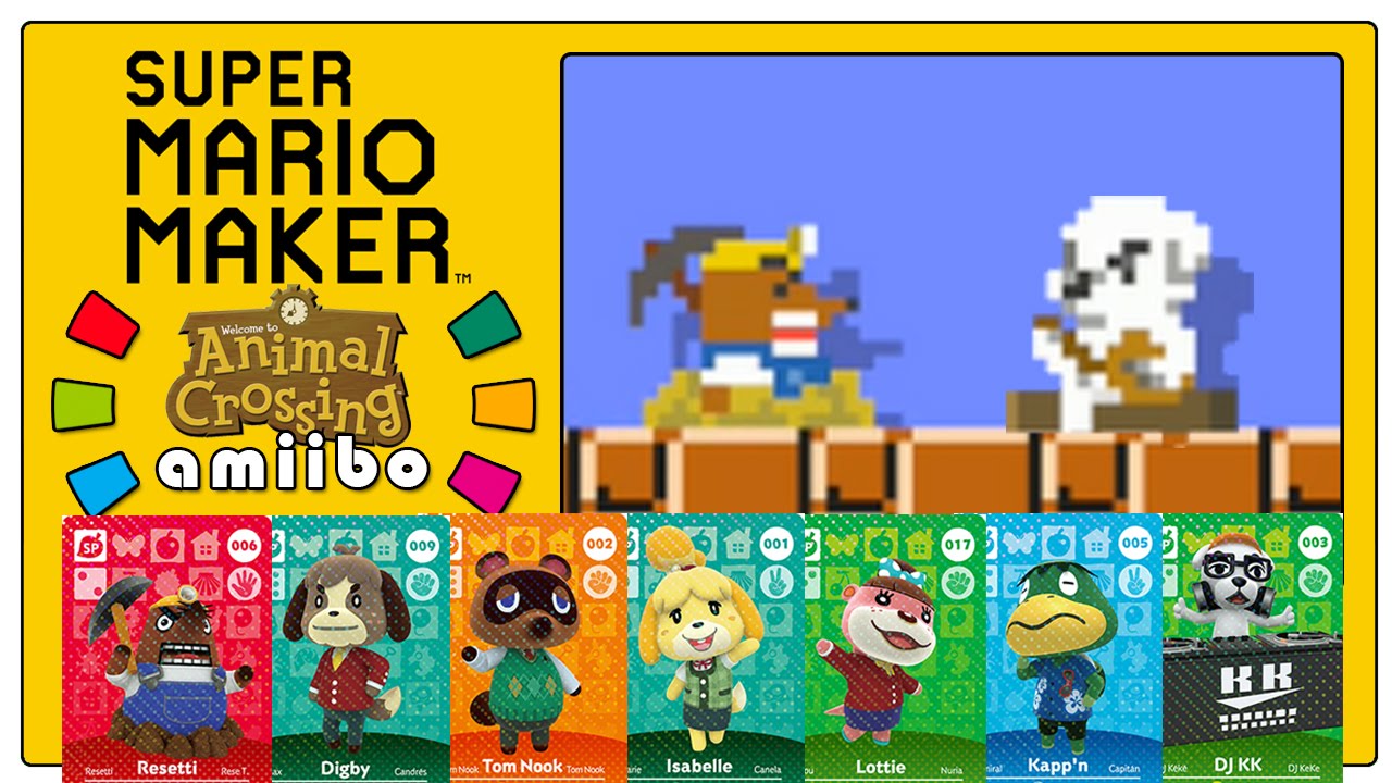ALL Animal Crossing Amiibo Costumes & Sound Effects In Super Mario Maker!