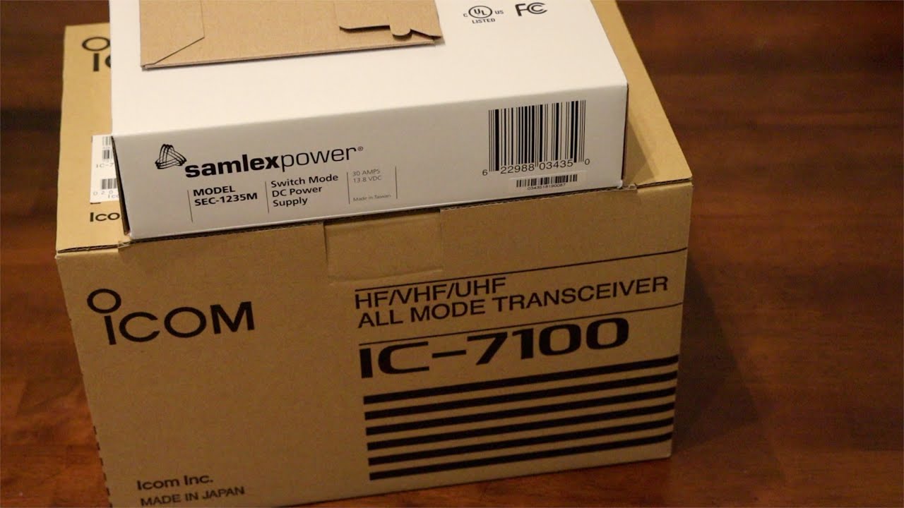Icom IC-7100 HF/VHF/UHF Transceiver & Samlex SEC-1235M Unboxing