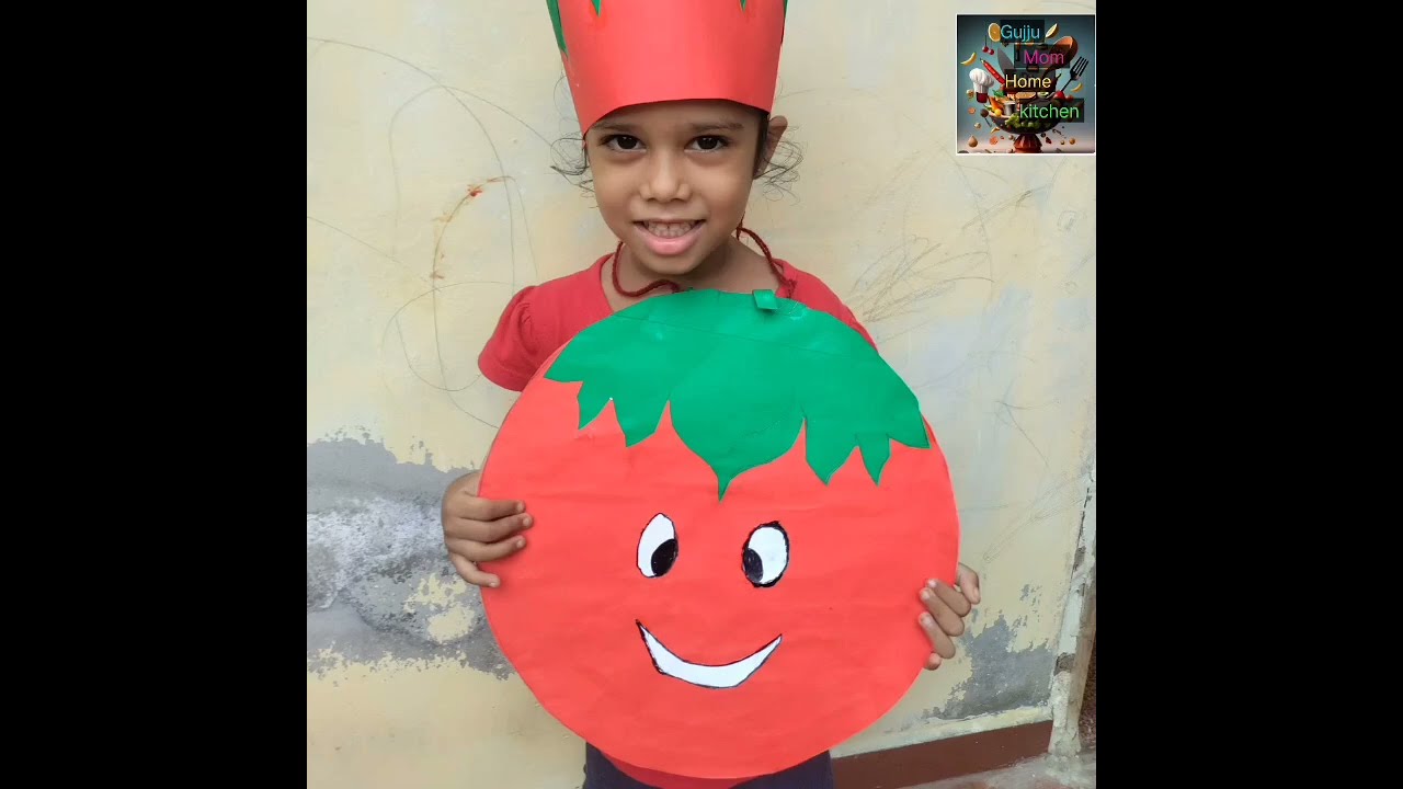 How to make a tomato  fancy dress for kids 