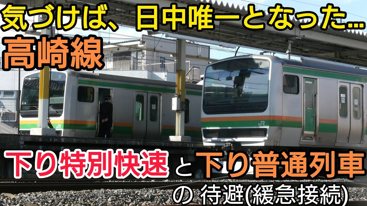 【日中では唯一】特別快速を待避する下り普通列車に乗ってみた【高崎線】