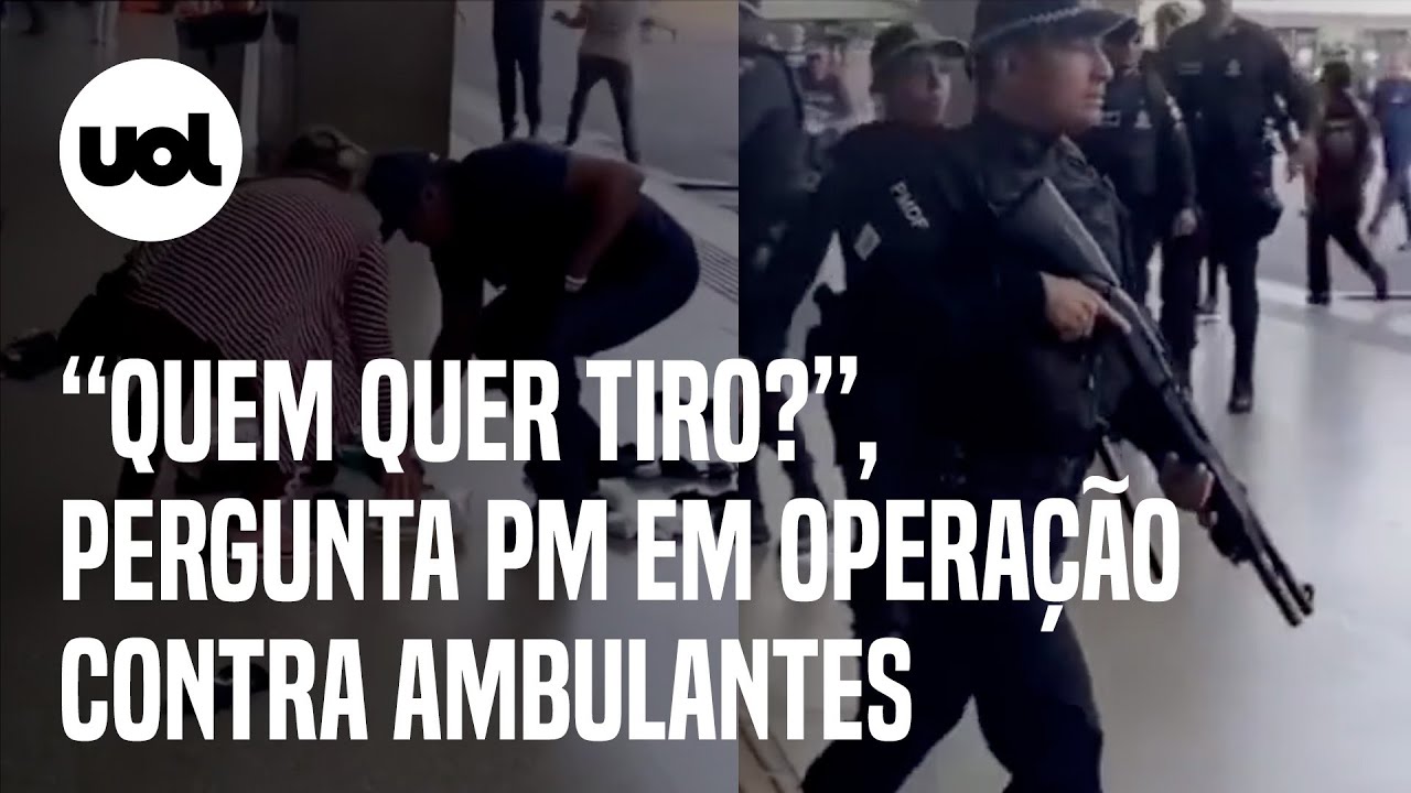 Em operação contra ambulantes no DF, policial armado pergunta: 'Quem quer tiro?'