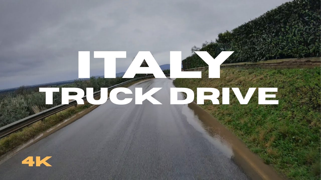 Truck Driving Italy 4K  | Mountain Roads & Real Driving Sounds