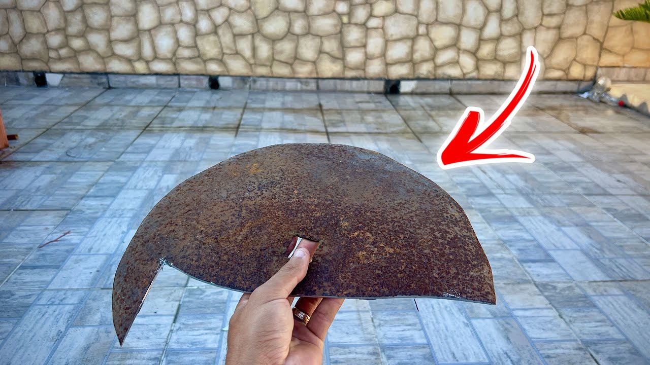 Olha o que Fiz Com esse DISCO DE ARADO que Peguei no Ferro Velho - how to make a knife using Arado