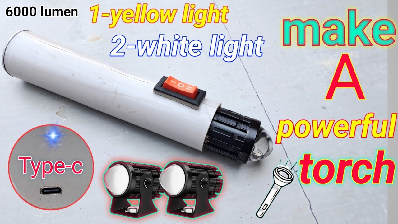 make a 12 volt torch from fog light //ps indian maker