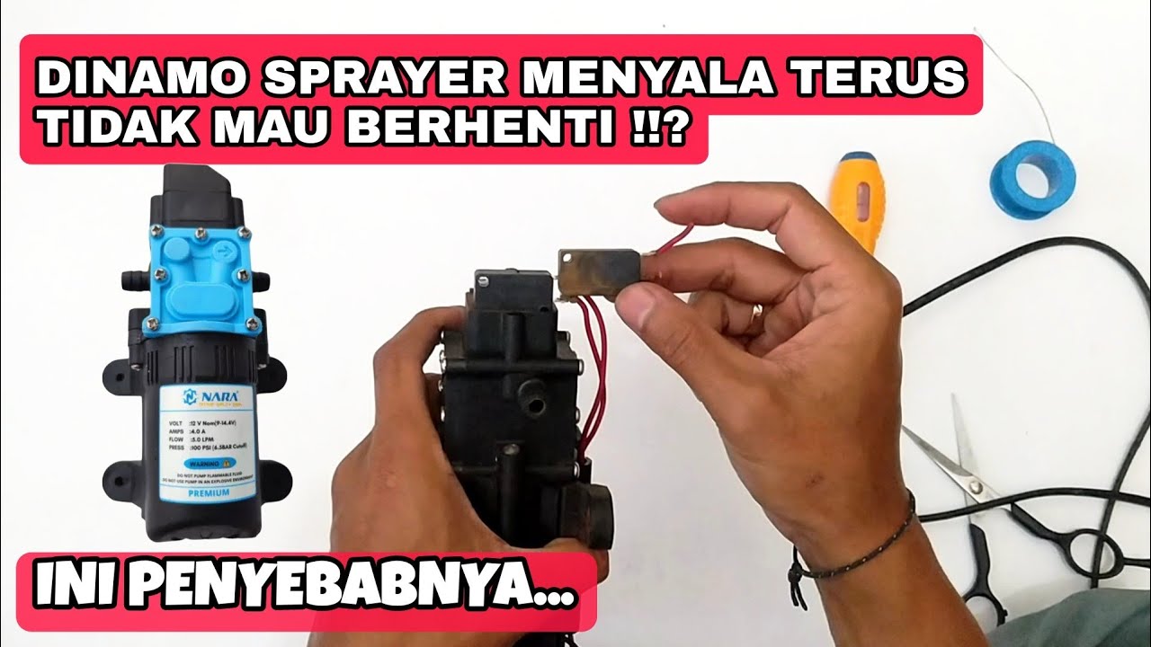 Cara Mengganti Otomatis Dinamo Sprayer yang sudah Mati