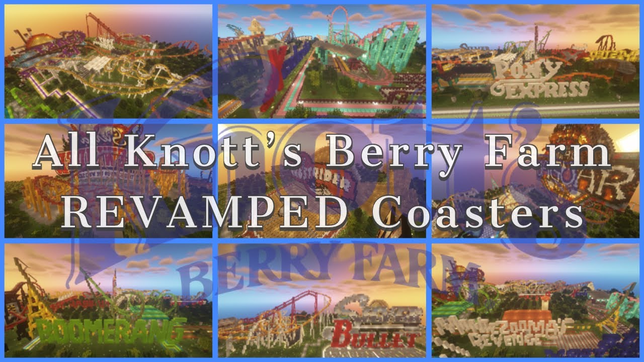 All Knott’s Berry Farm REVAMPED COASTERS IN MINECRAFT!! - Luigi’s Minecraft Recreations