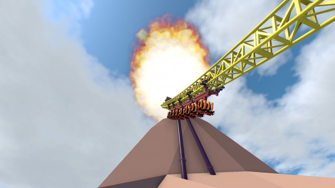 Volcano: The Blast Coaster - Original Un-built Design - Kings Dominion