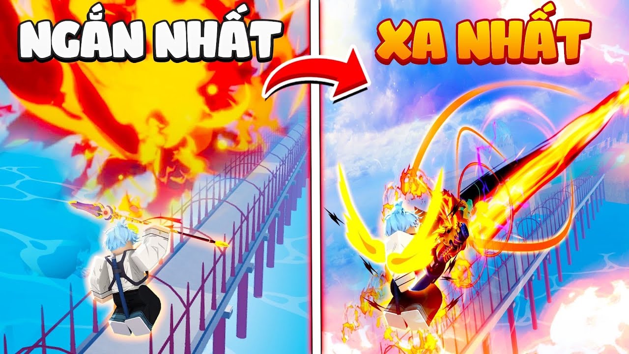 VŨ KH&Iacute; C&Oacute; TẦM Đ&Aacute;NH NGẮN NHẤT TỚI XA NHẤT Trong Blox Fruits UPDATE 25 | Roblox