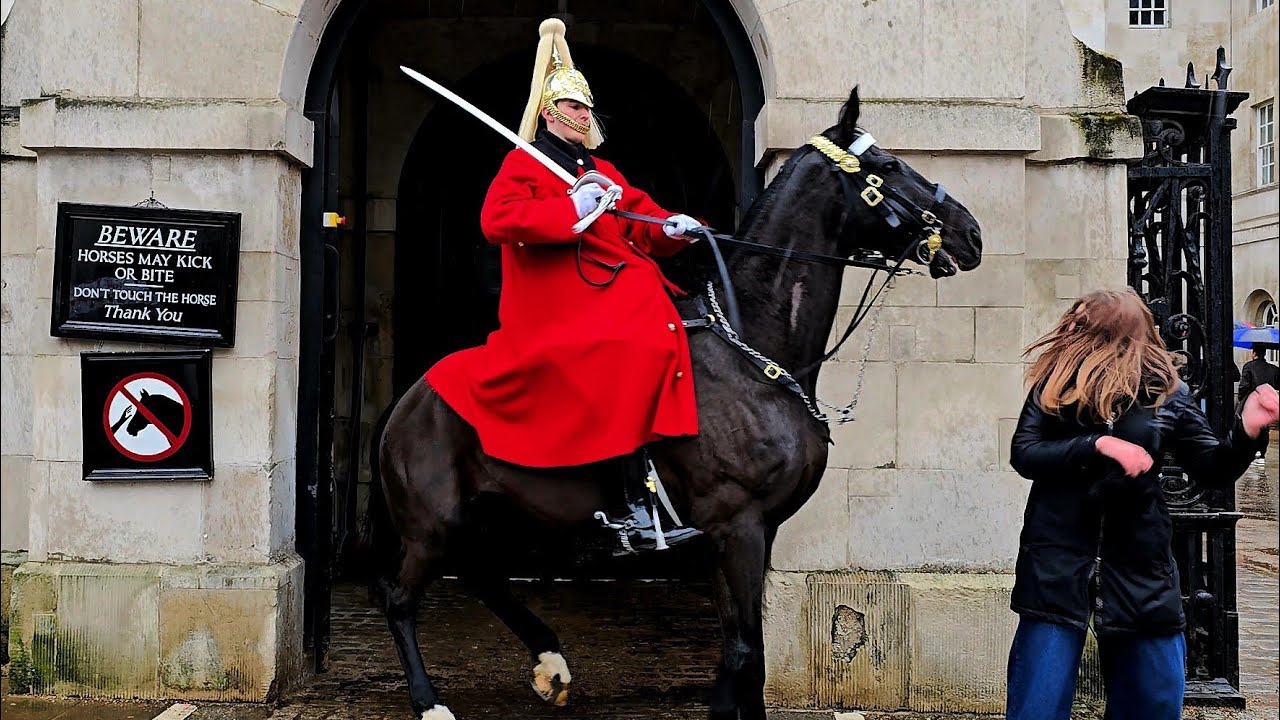SHOCK MOMENT 😲 As King's Horse Bolted a Sparks Seemed to Fly from its Hooves at Horse Guards