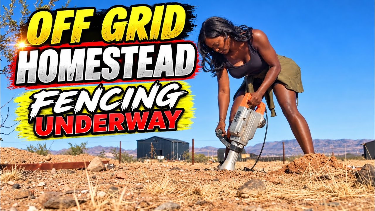 FENCING BEGINS ON OUR OFF GRID COMPOUND! SUBSCRIBER GIFT UNBOXING!