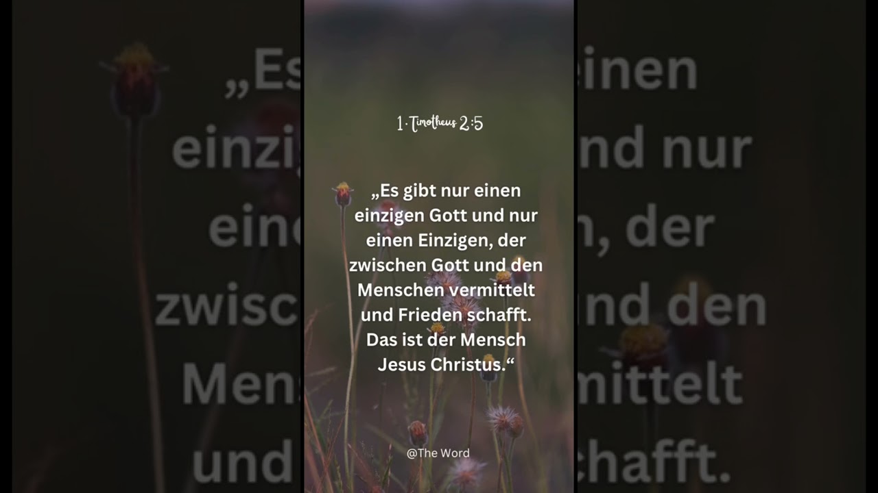 Vers des Tages|1. Timotheus 2:5| 