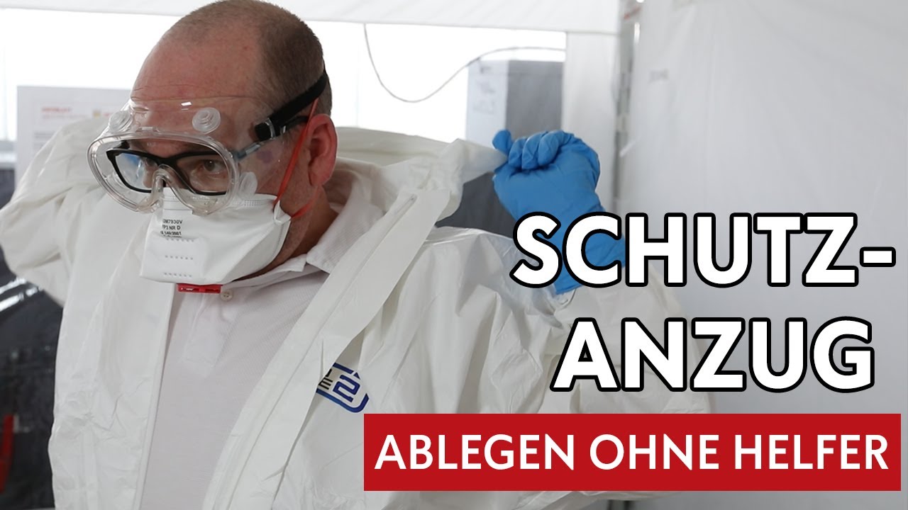Schutzanzug ausziehen ohne Partner