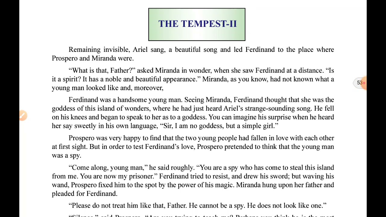 THE TEMPEST - 2 | CHAPTER- 6 | ENGLISH | TULIPSERIES | CLASS -9 | JKBOSE | 