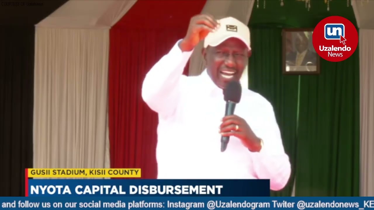 President Ruto’s Full Speech During NYOTA Disbursement in Kisii