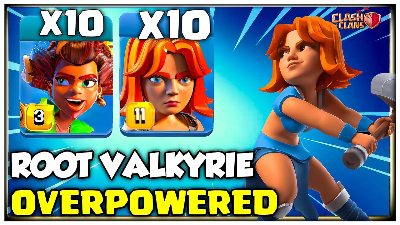 Root Rider + Valkyrie + Overgrowth = OVERPOWERED!! Best TH16 Attack Strategy (Clash of Clans)