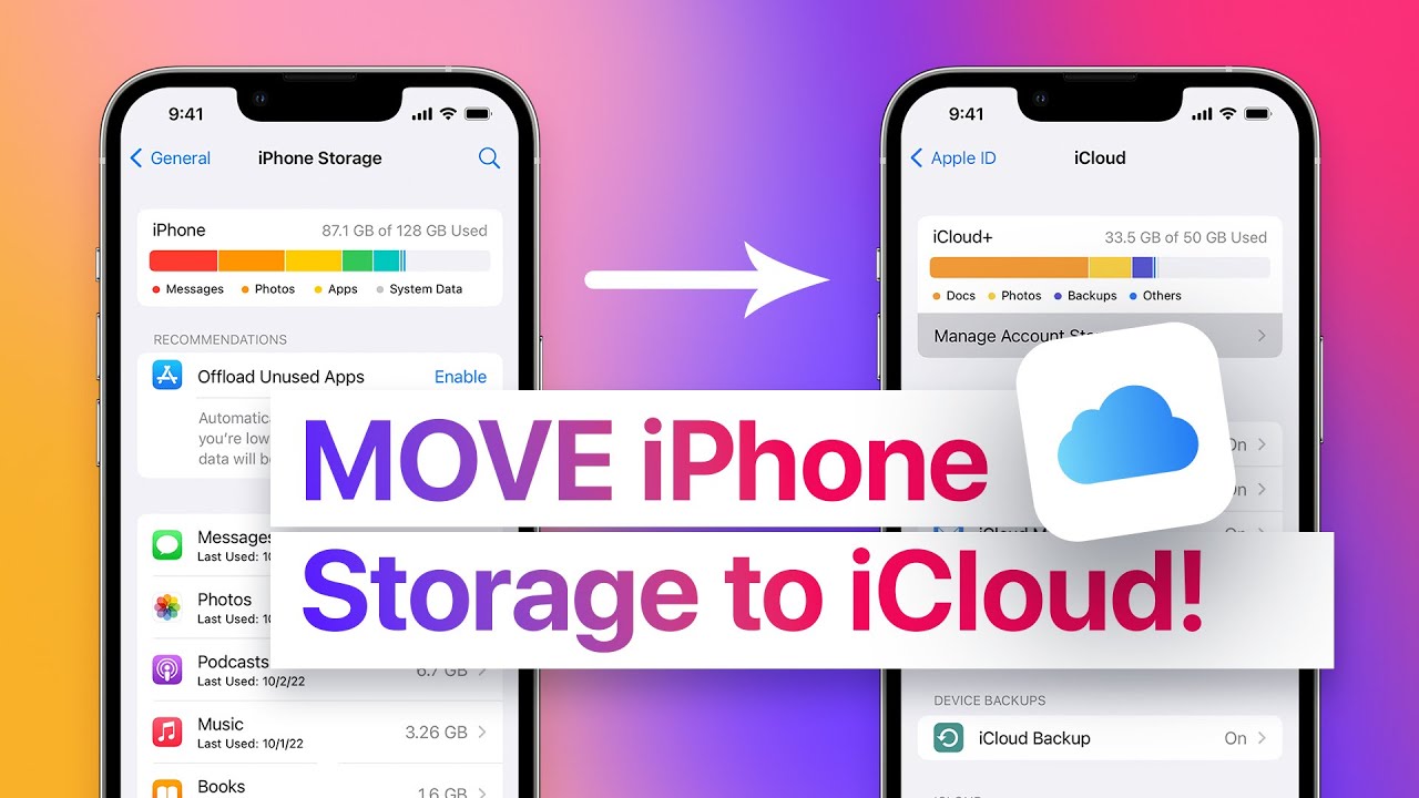 How To MOVE iPhone Storage to iCloud!