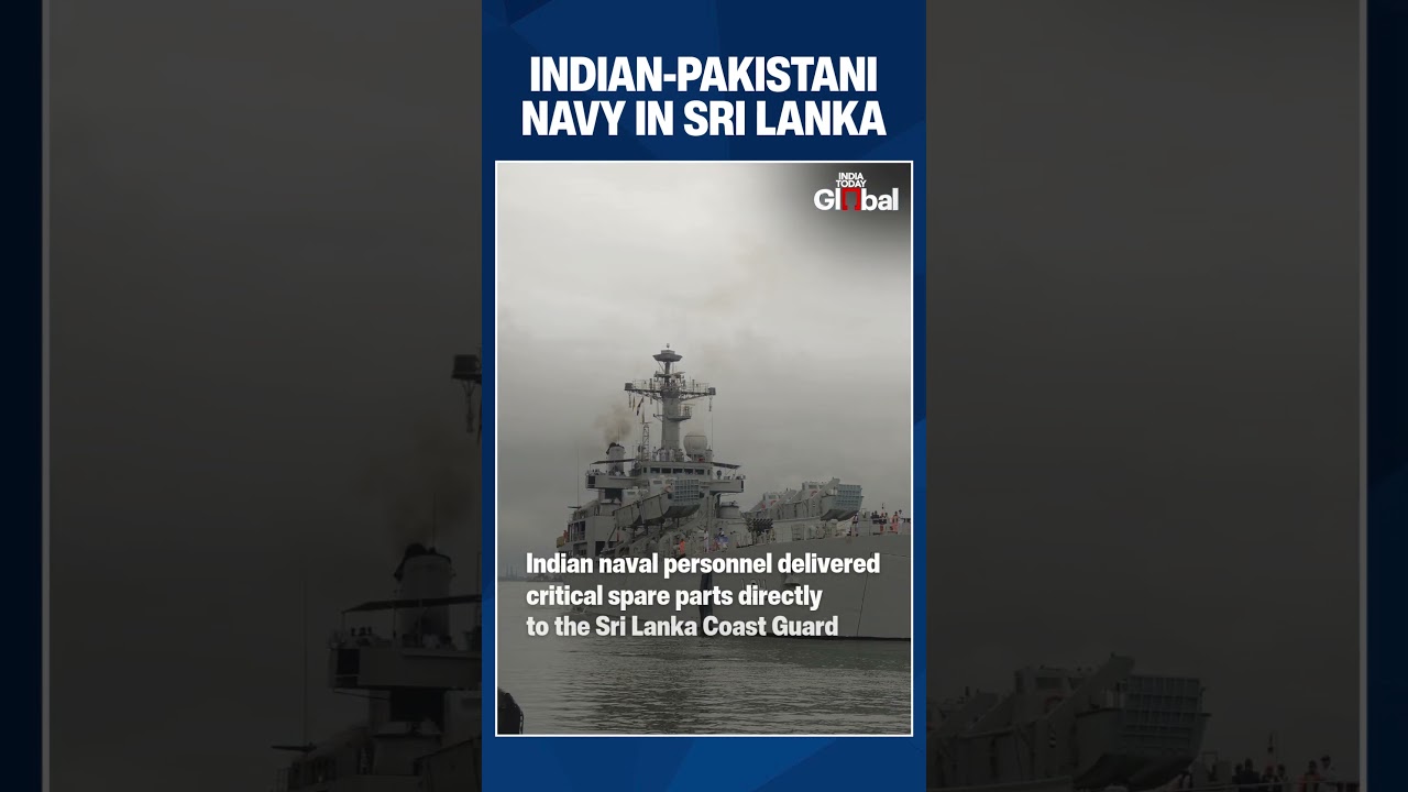 Indian Warship and Pakistani Fleet Diverge on Colombo Port to Execute Critical Operations |#shorts