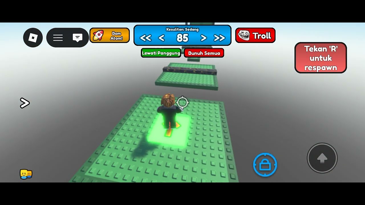 I tried to play parkour obby in roblox but kept dying and failed - roblox indonesia