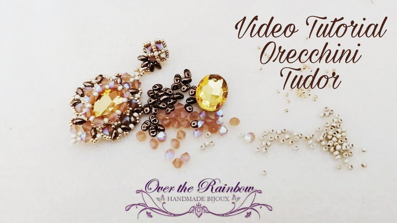 Tutorial Orecchini Tudor con Cabochon 13x18 Miniduo e bicono da 4mm