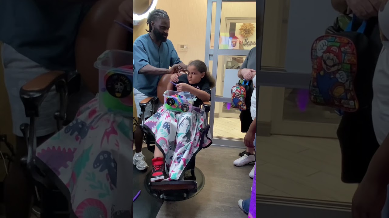 This is what a sensory friendly haircut session looks like