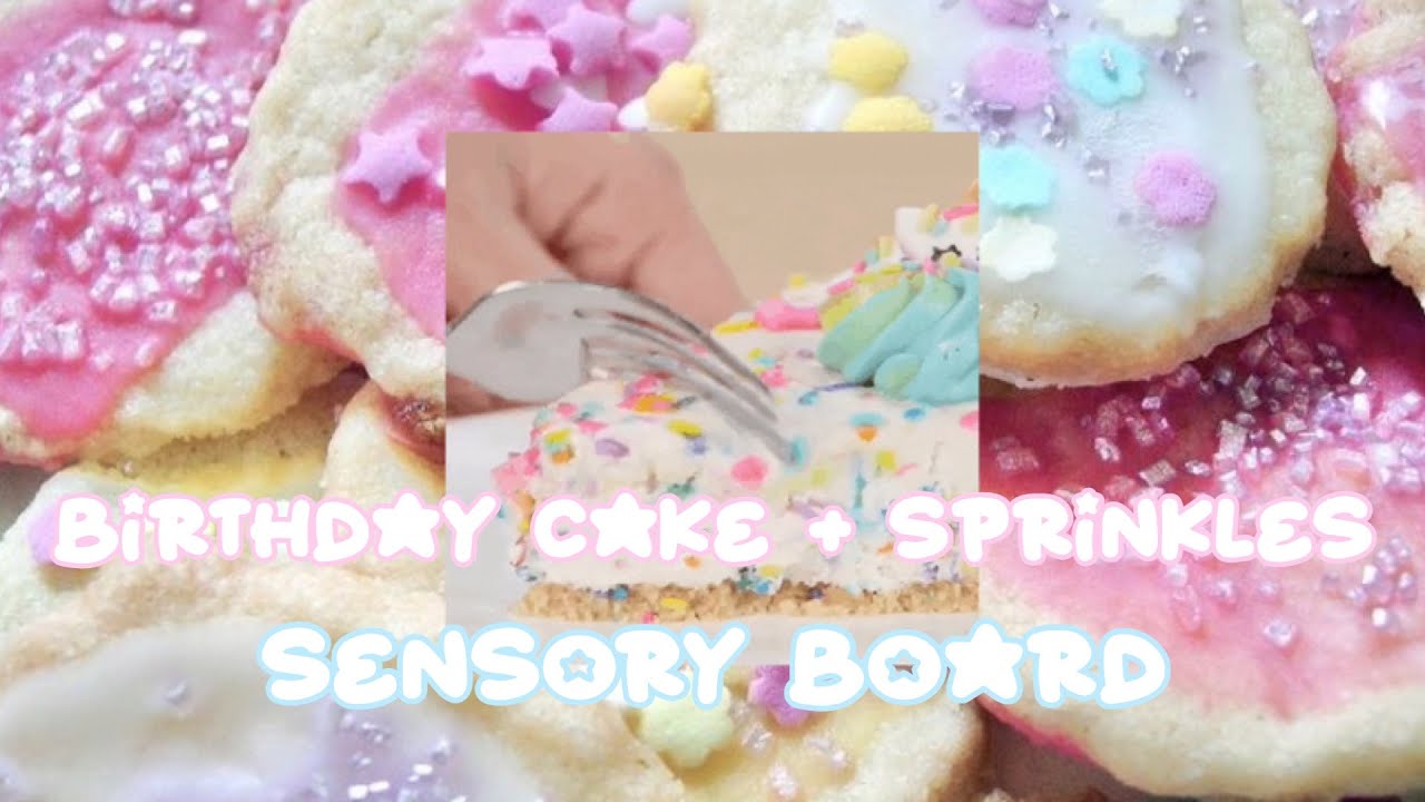 🫧🎂 BIRTHDAY CAKE AND SPRINKLES SENSORY STIMBOARD | sfw / safe 🌈🧁| Sugary Cute