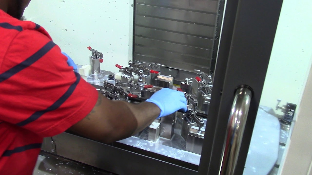 MVI 0092 ...CNC drills the trunnion and the barrel