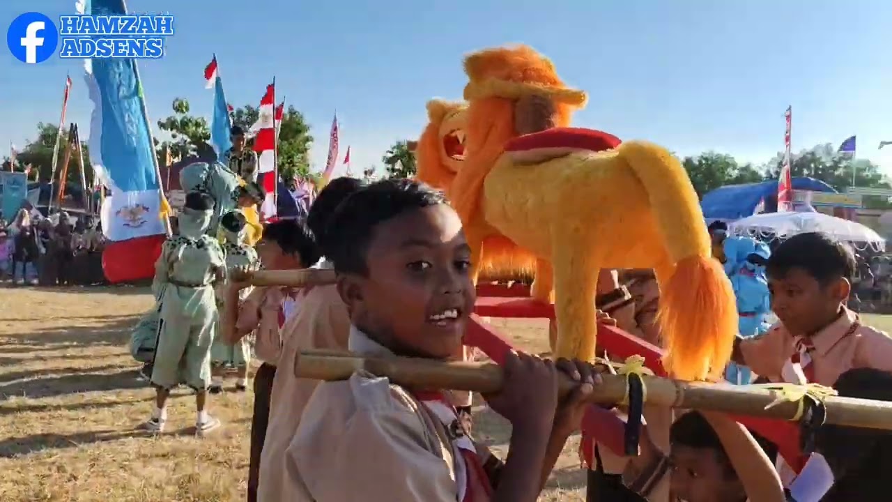 Penampilan Sisingaan dari 4 sekolahan. SDN COMPRENG, SDN SUKATANI, SDN KIARASARI, SDN KIARA PAYUNG