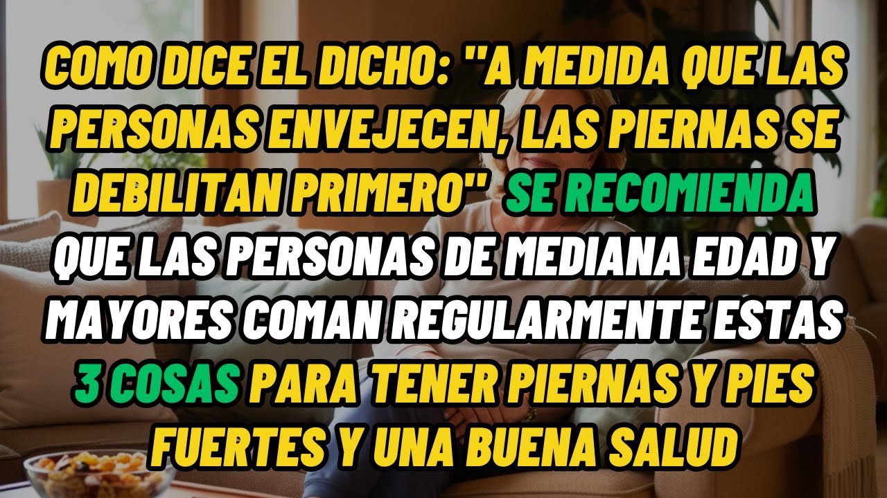 No Dejes Que Tus Piernas Se Debiliten: 3 Alimentos Esenciales para Mantener la Fuerza al Envejecer