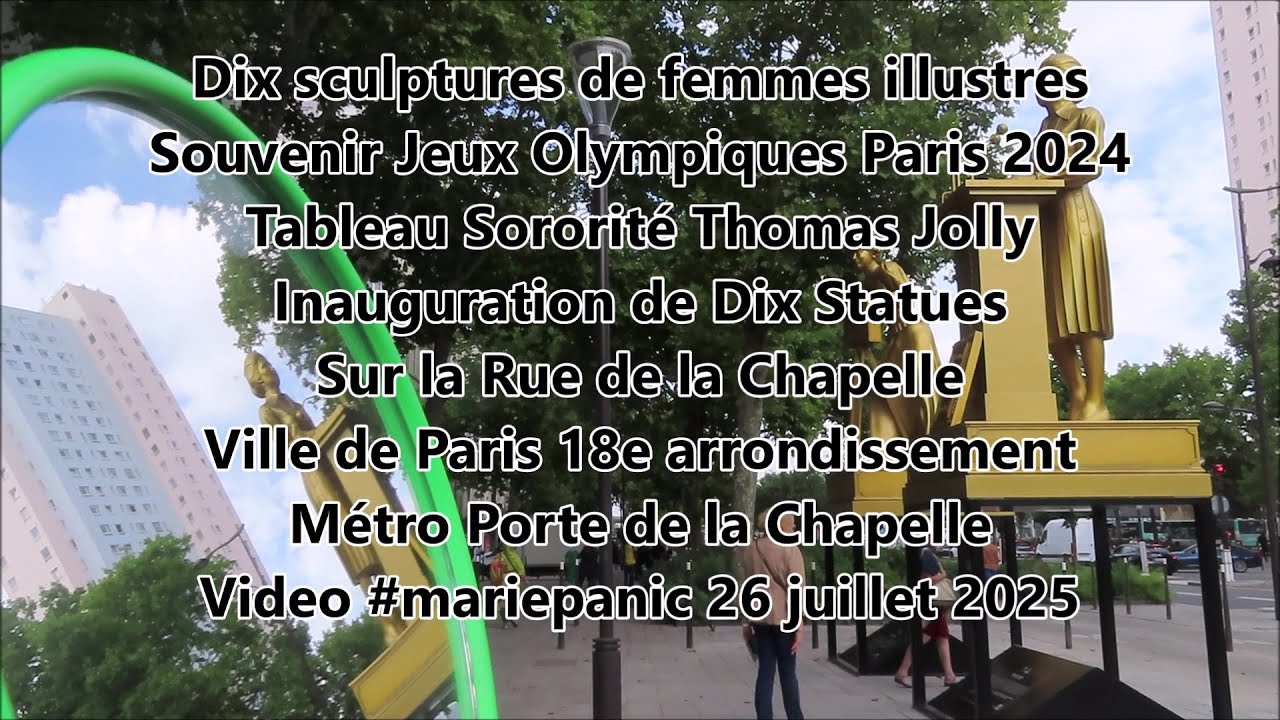 Dix statues de femmes célèbres Rue de la Chapelle Paris 18e 