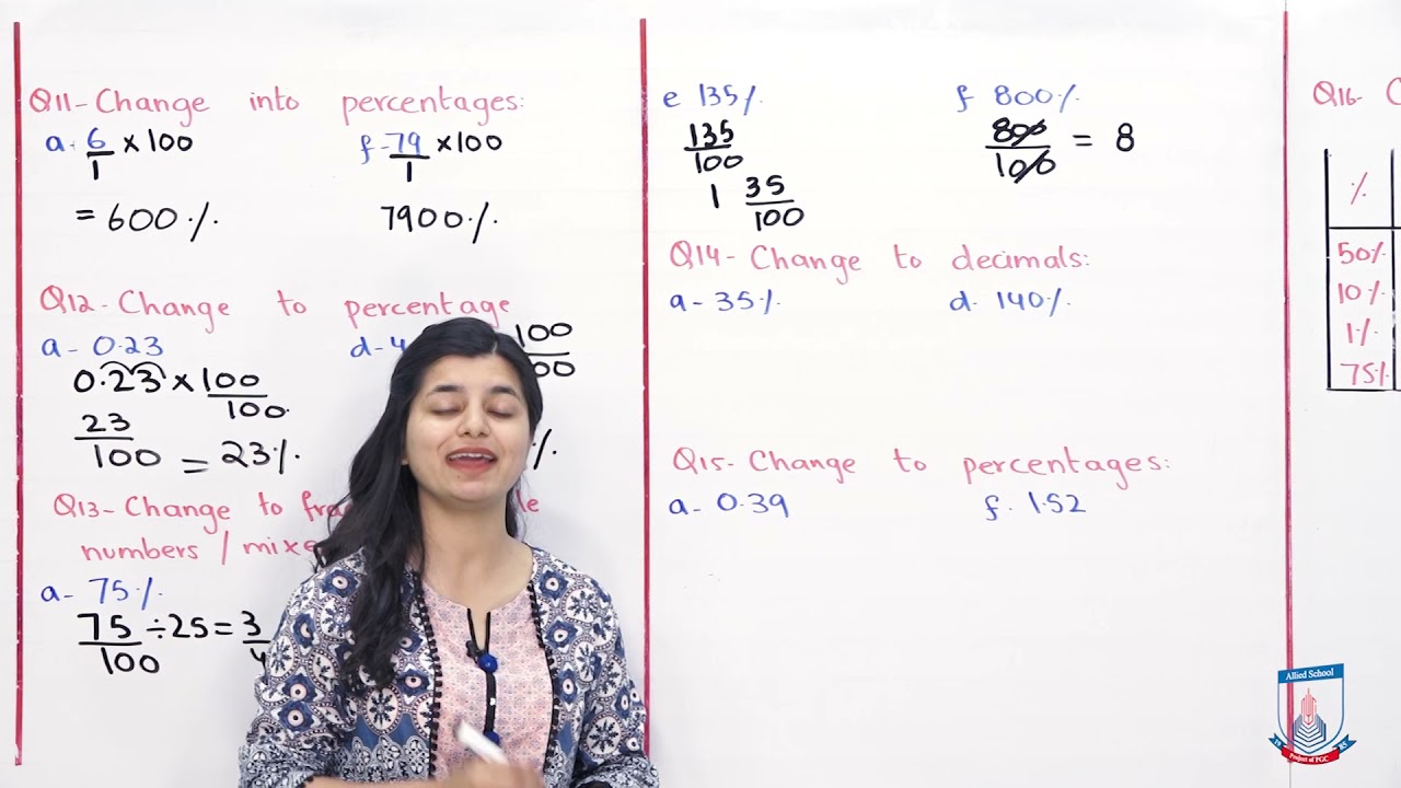Class 5 - Mathematics - Chapter 4 - Lecture 11 - Exercise 4c (Q10 to Q16) - Allied Schools