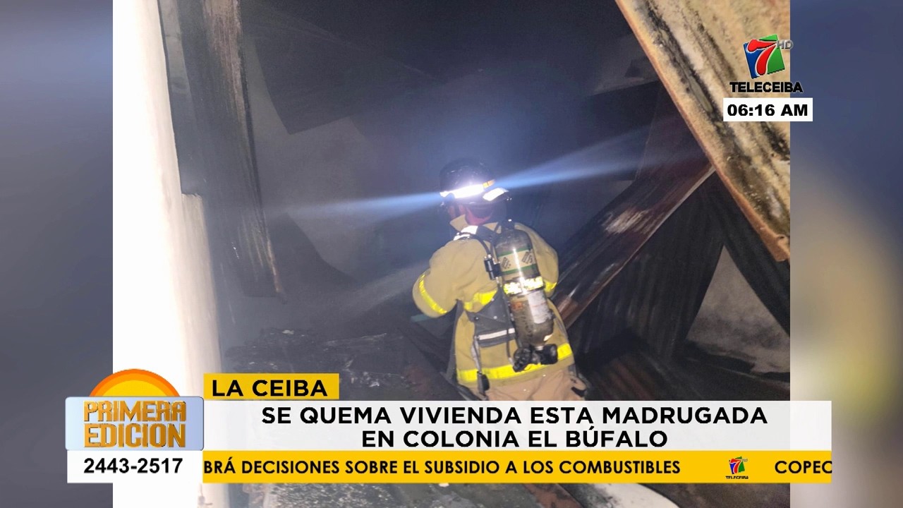 Un incendio consumió una vivienda en la colonia El Bufalo de La Ceiba.