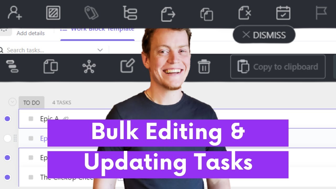 Bulk Editing & Updating Tasks with the Multi-Task Toolbar - ClickUp How To's