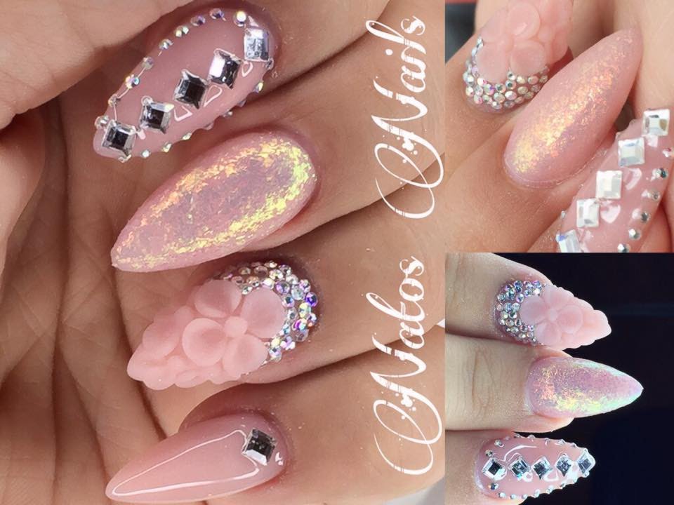 Uñas Acrilicas Decoradas | Bling Bling Glamour Nails | Natos Nails